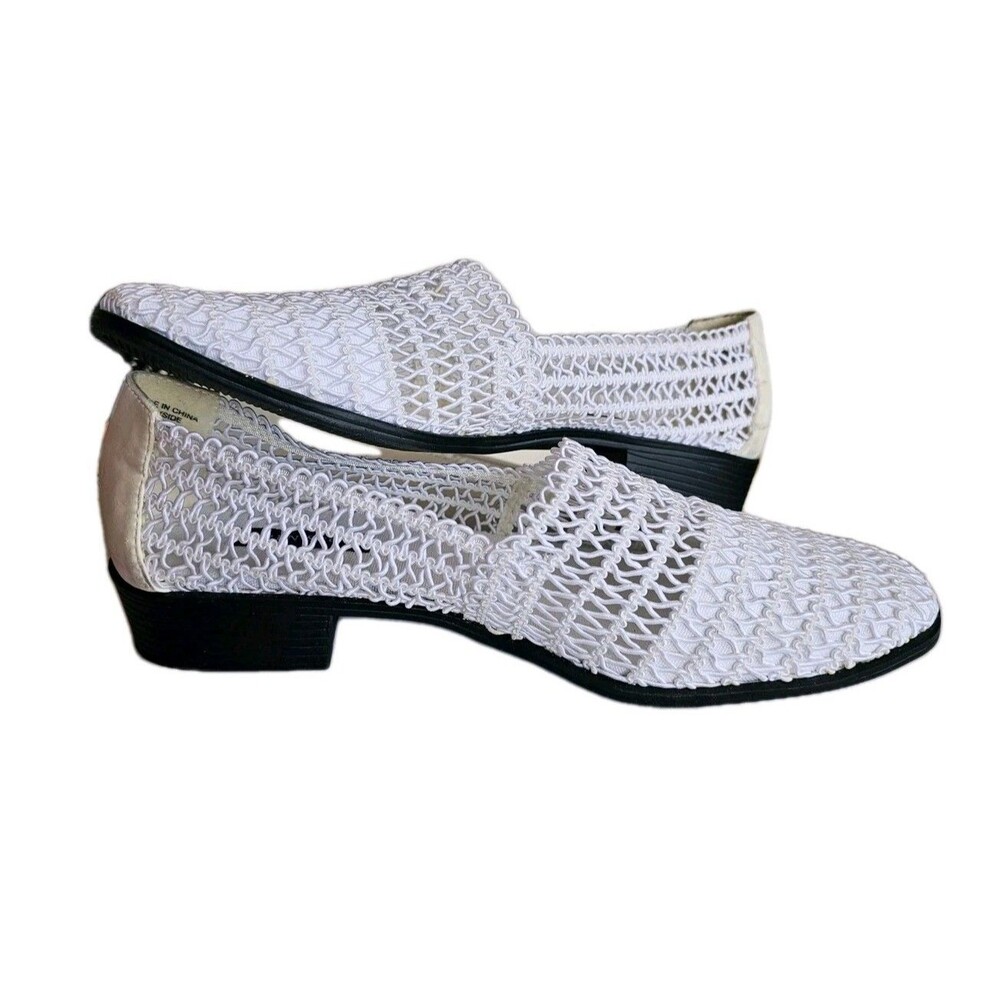 Karen Scott Shoes White Woven Slide Casual Size 9M Women's ***Please See Note